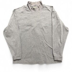 LL Bean Turtleneck Sweatshirt Mens Large Gray